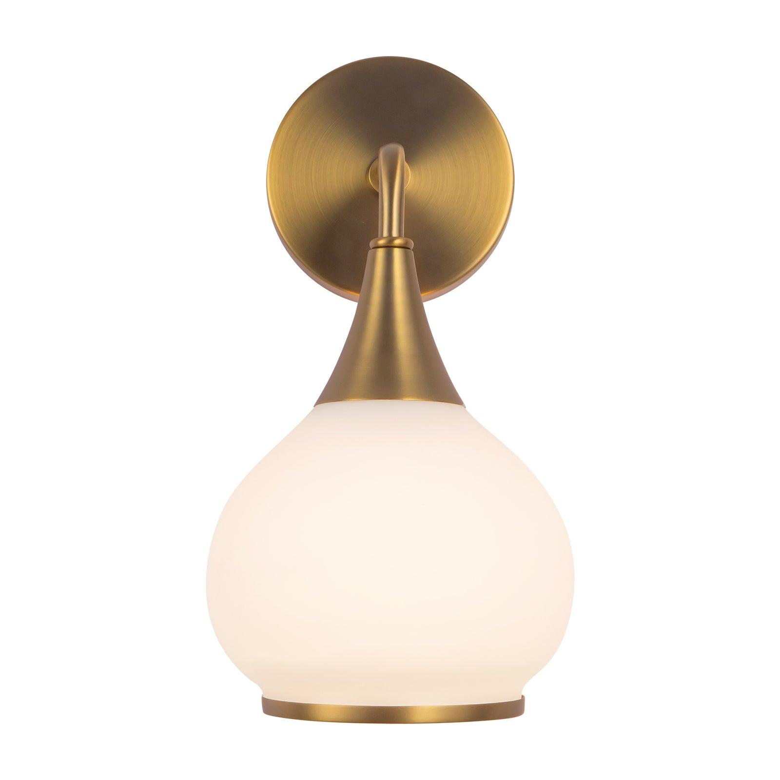 Hazel 6-in Aged Gold/Opal Matte Glass 1 Light Wall/Vanity