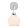 Hazel 6-in Chrome/Opal Matte Glass 1 Light Wall/Vanity