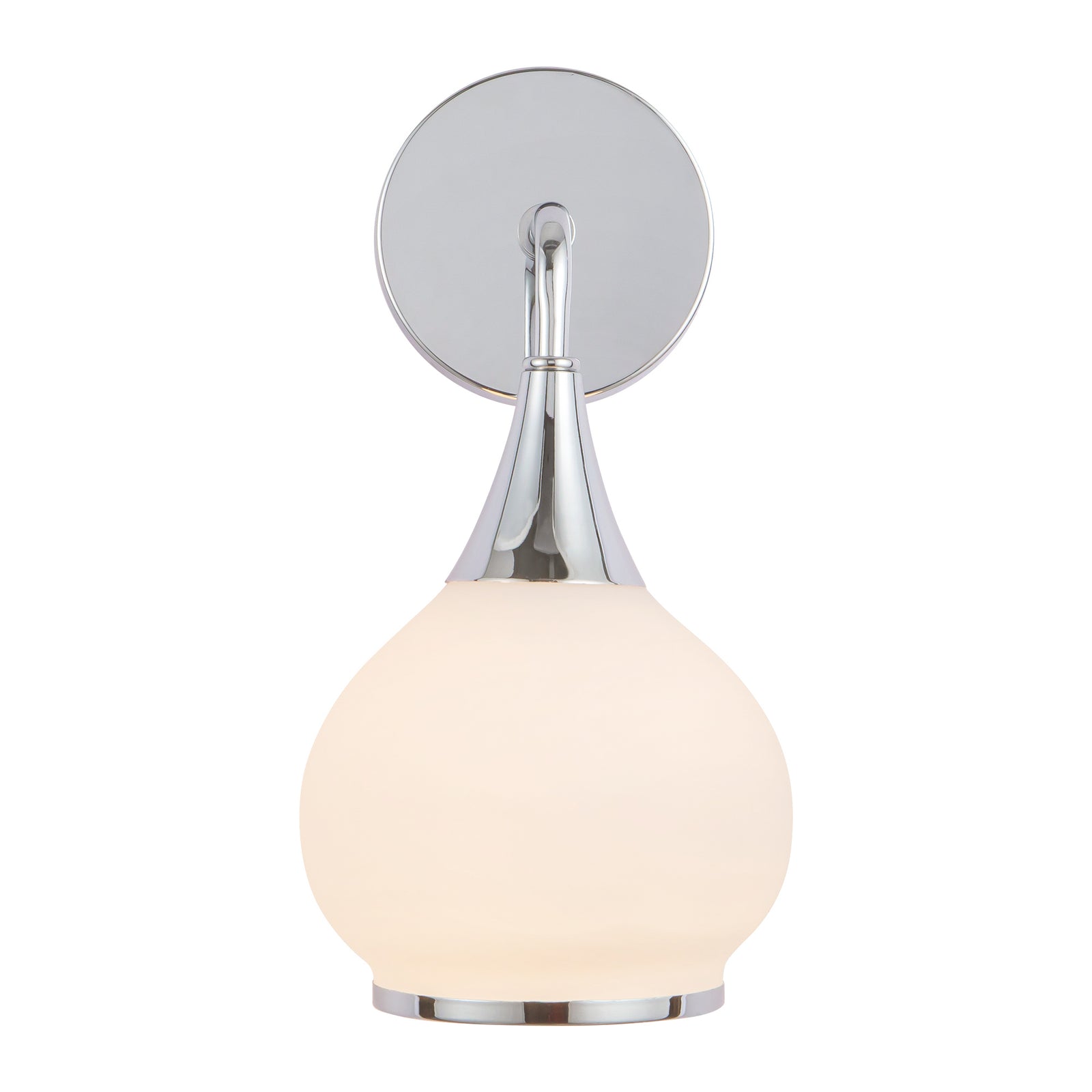Hazel 6-in Chrome/Opal Matte Glass 1 Light Wall/Vanity