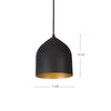 Helena 8-in White/Silver 1 Light Pendant