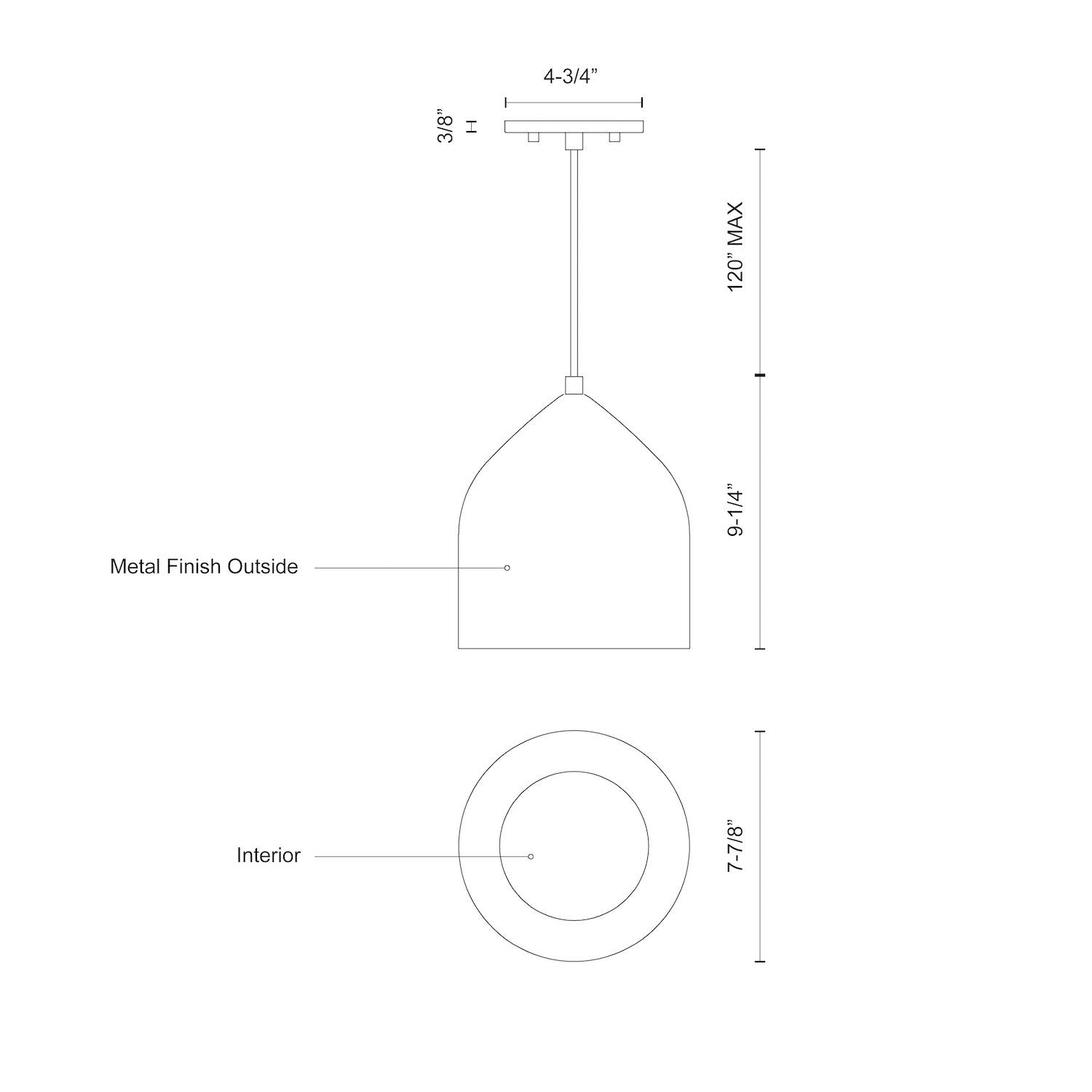 Helena 8-in White/Silver 1 Light Pendant
