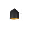 Helena 8-in Black/Black LED Pendant