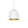 Helena 8-in White/Gold LED Pendant