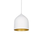 Helena 8-in White/Gold LED Pendant
