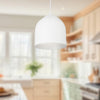 Helena 8-in White/Silver LED Pendant