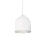 Helena 8-in White/Silver LED Pendant