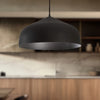 Helena 17-in Black/Black LED Pendant