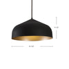 Helena 17-in White/Gold LED Pendant
