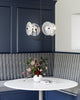 Hera 21-in Matte Black/Clear Ribbed Glass LED Pendant