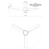 Thalia 54-in Matte Black LED Hugger Fan