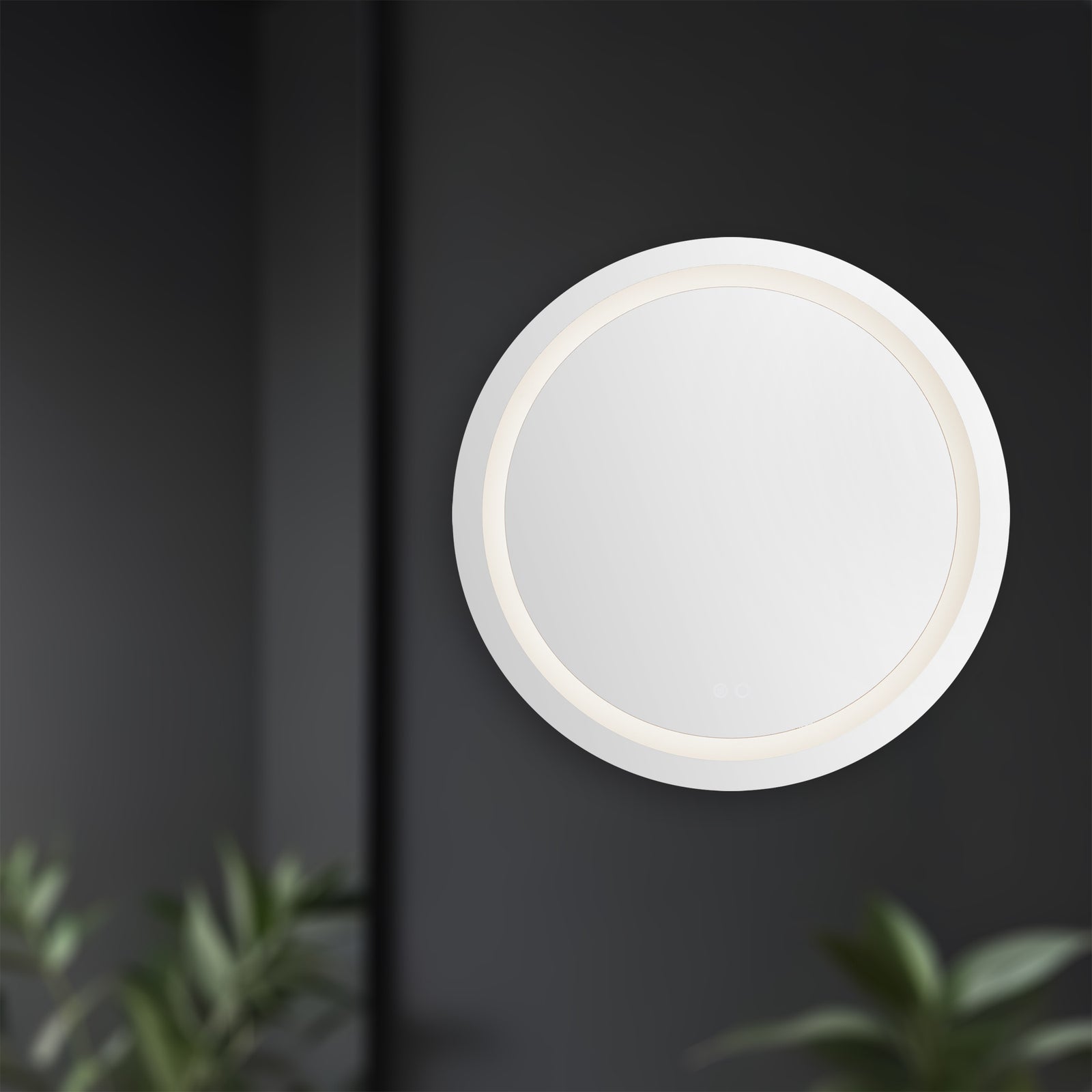 Hillmont 32-in Sandblasted Merc Edge LED Vanity Mirror