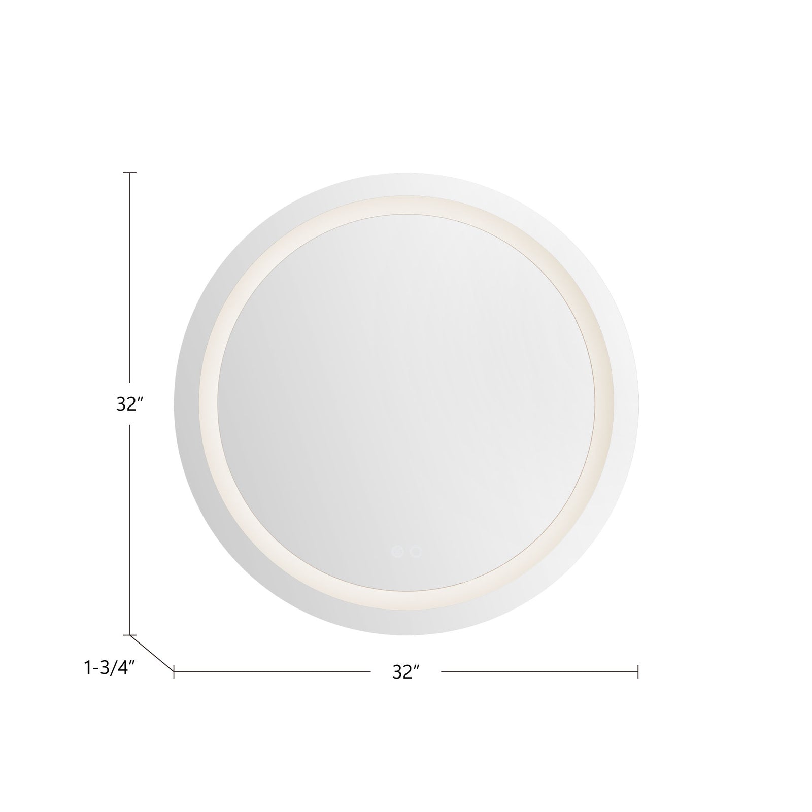 Hillmont 32-in Sandblasted Merc Edge LED Vanity Mirror