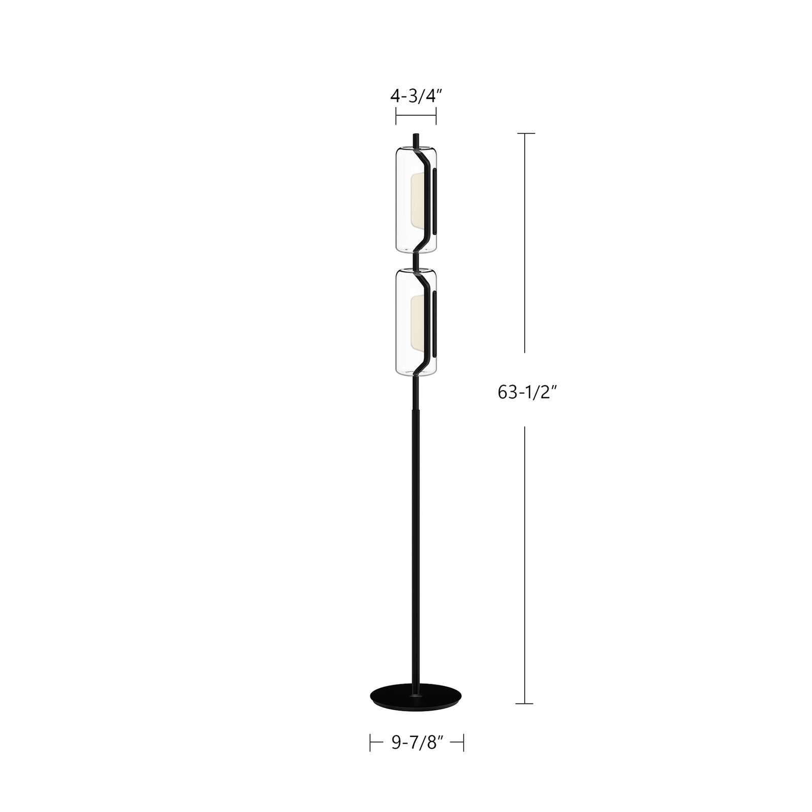 Hilo 63-in Brushed Gold LED Floor Lamp