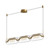 Hilo 43-in Brushed Gold LED Linear Pendant