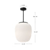 Holden 14-in Brushed Nickel/Opal Matte Glass 1 Light Pendant