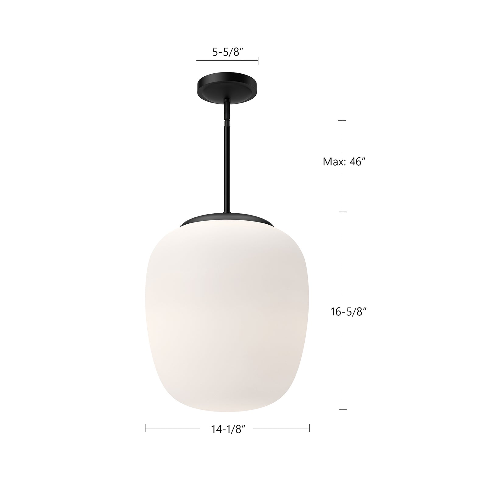 Holden 14-in Brushed Nickel/Opal Matte Glass 1 Light Pendant