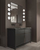 Holt 30-in Black/Glossy Opal Glass LED Vanity
