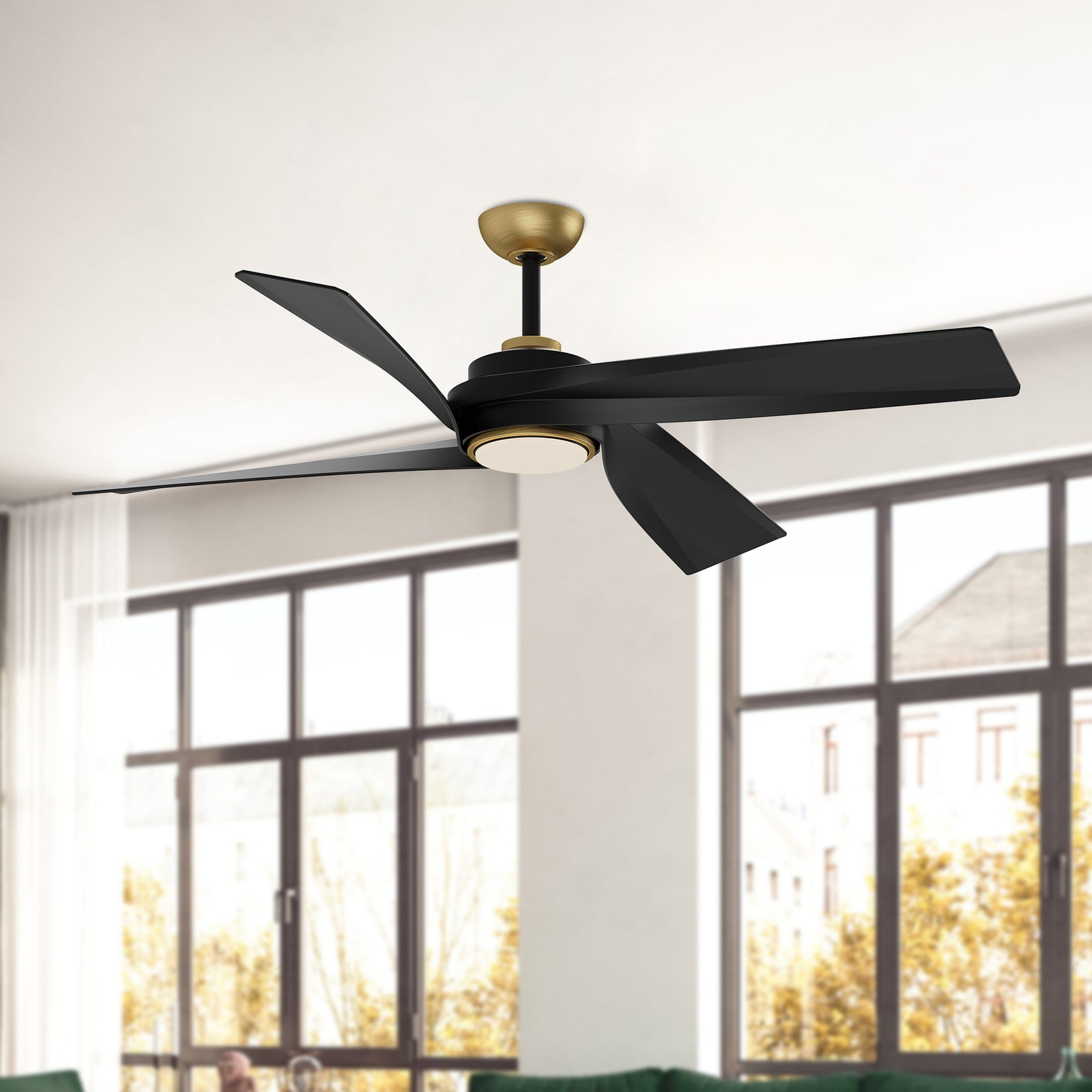 Horizon 56-in Brushed Gold LED Fans
