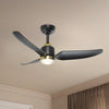 Hugo 42-in Brushed Gold/Matte Black with Light Kit Ceiling Fan