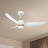 Hugo 42-in Brushed Gold/Matte White with Light Kit Ceiling Fan