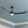 Hugo 52-in Brushed Gold/Matte Black with Light Kit Ceiling Fan
