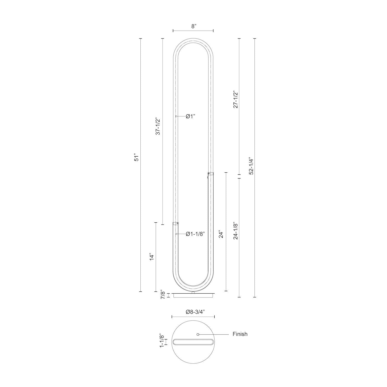 Huron Chrome LED Floor Lamp