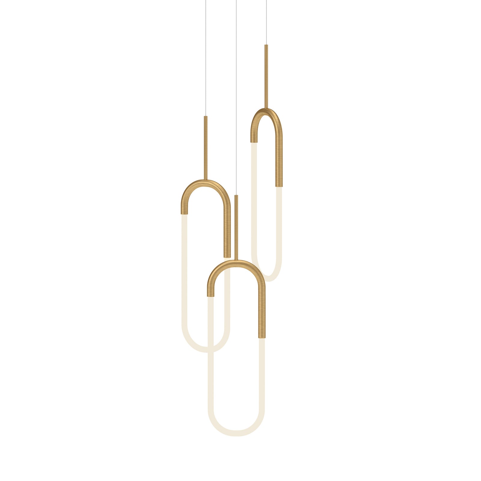 Huron 18-in Brushed Gold LED Multi Pendant