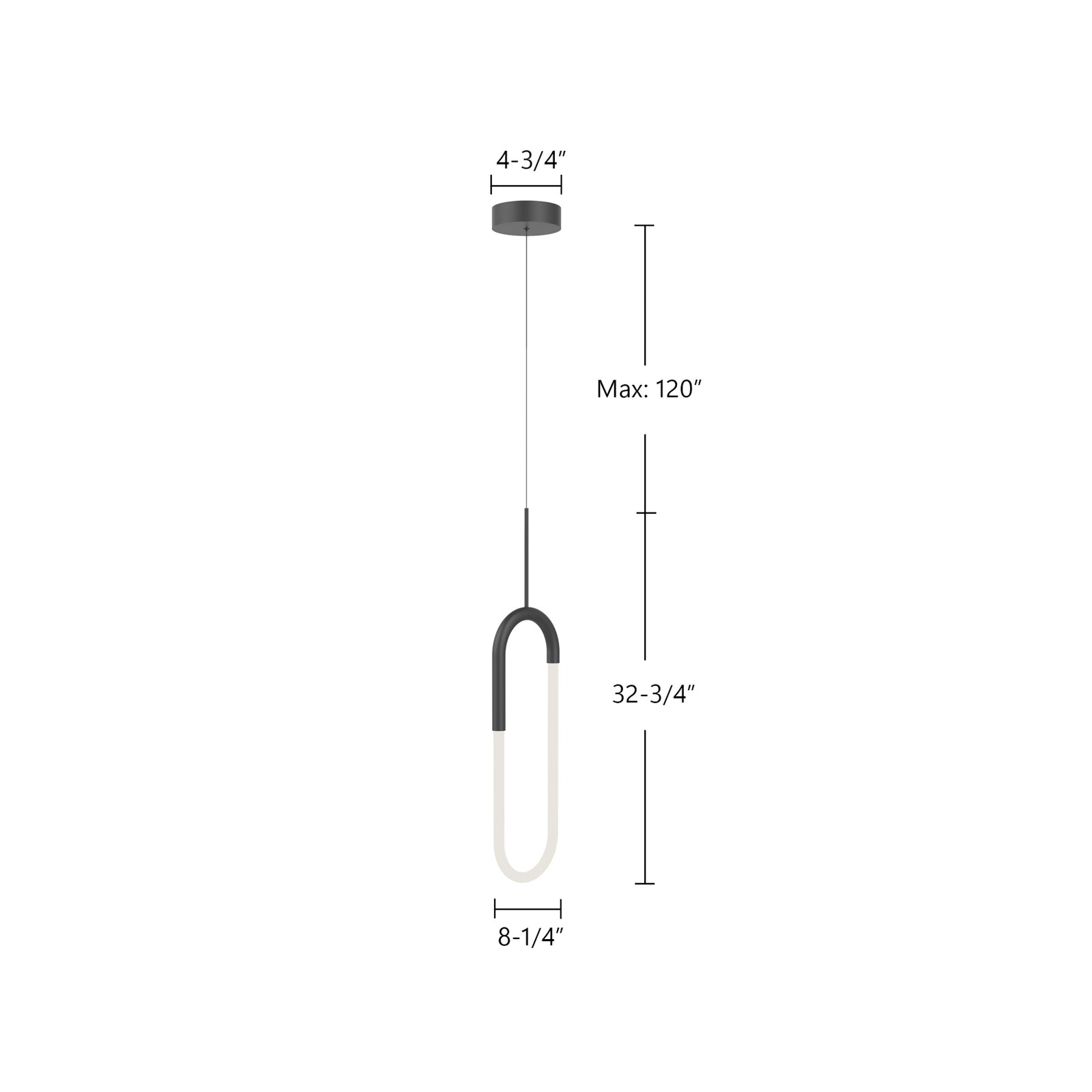 Huron 8-in Brushed Gold LED Pendant