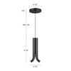 Husk 9-in Glossy Black LED Pendant