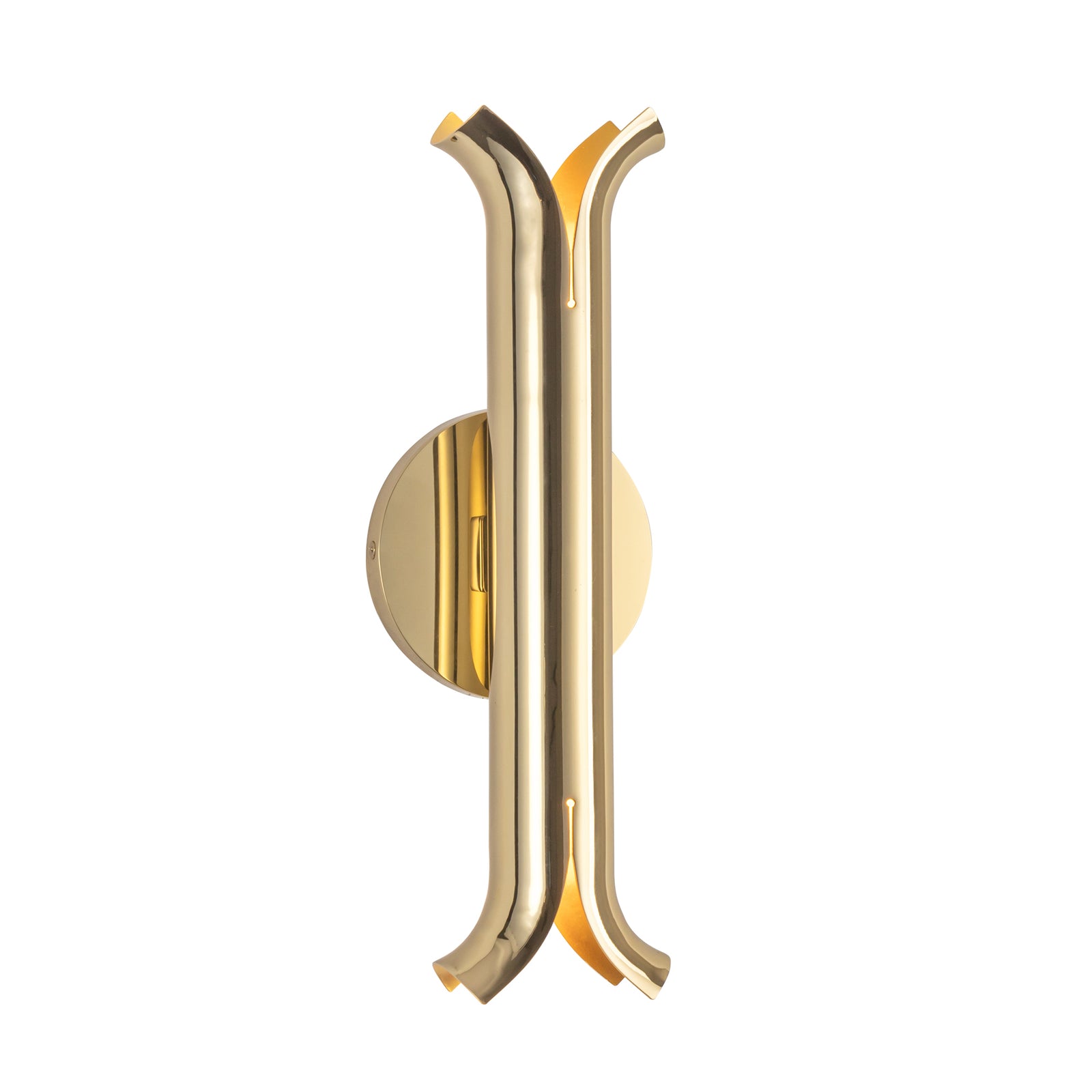 Husk 14-in Metallic Brass LED Wall Sconce