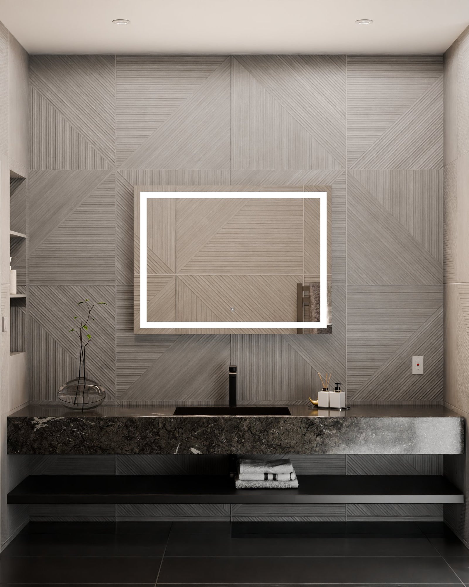 Integrity ™ 48 x 36 x 1.75 LED Lighted Mirror — With Ava