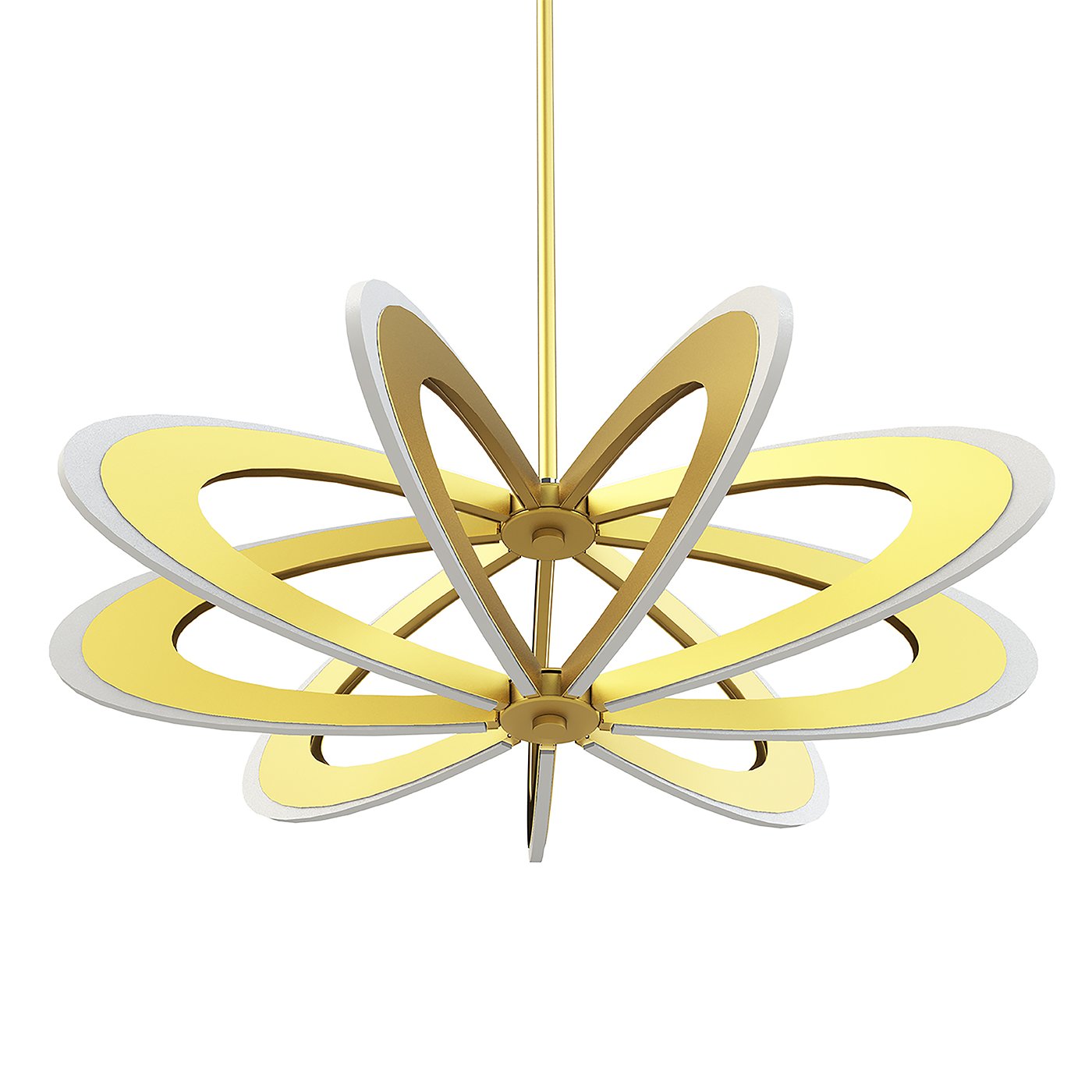 Iridium 27" Pendant - Etched Gold