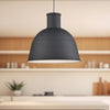 Irving 16-in Black 1 Light Pendant