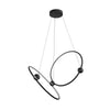 Isho 37-in Black LED Chandelier