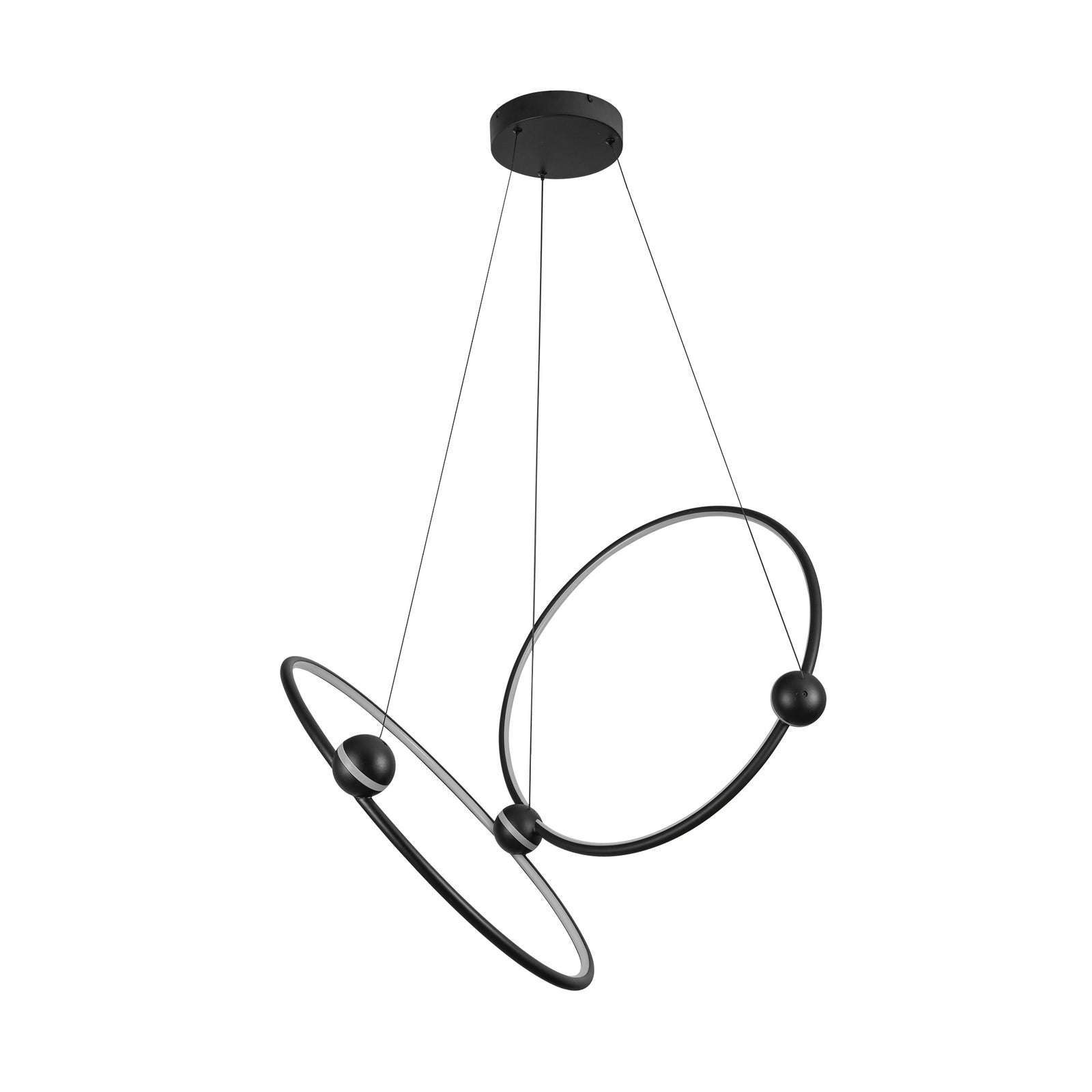 Isho 37-in Black LED Chandelier