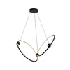 Isho 37-in Black LED Chandelier