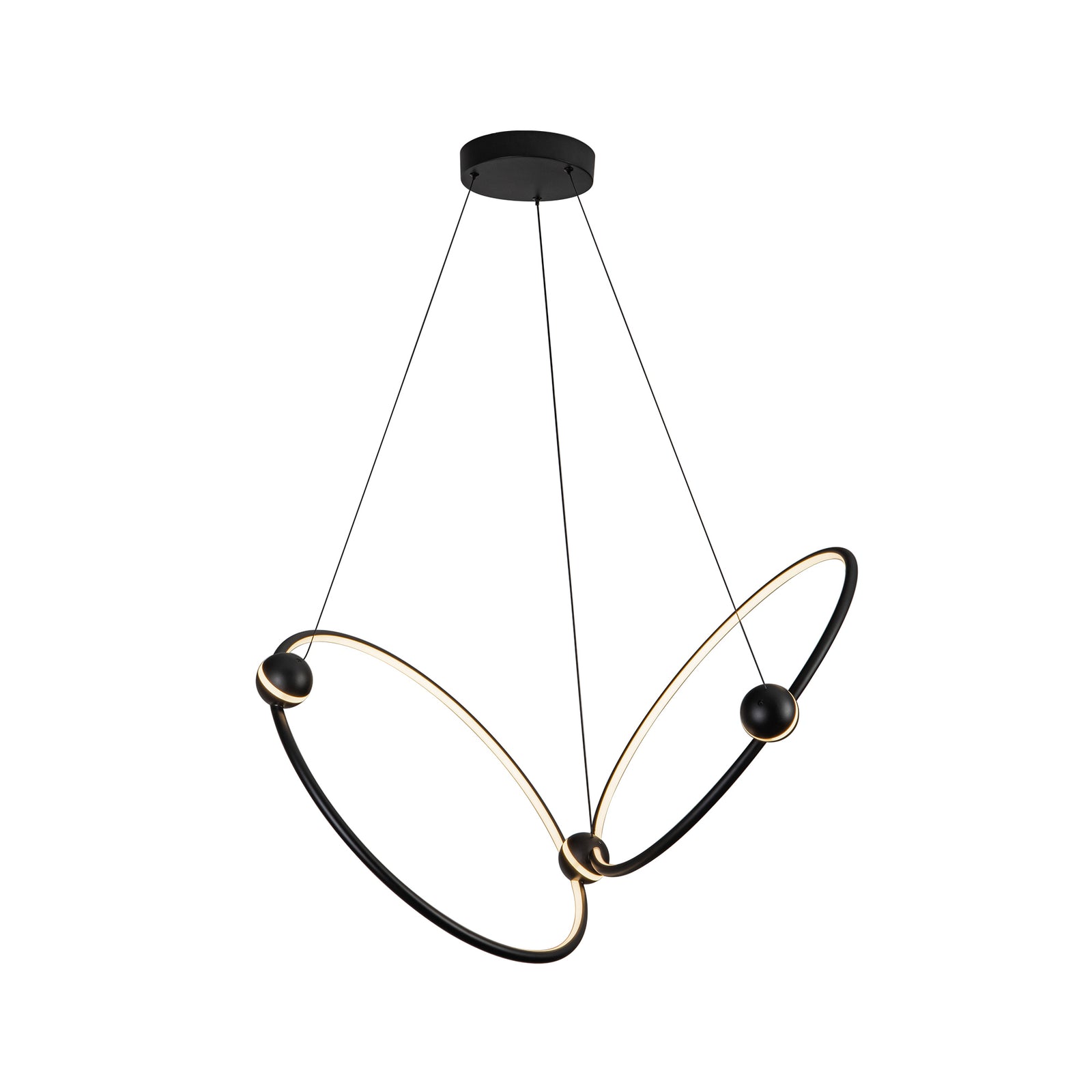 Isho 37-in Black LED Chandelier