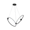 Isho 37-in Black LED Chandelier