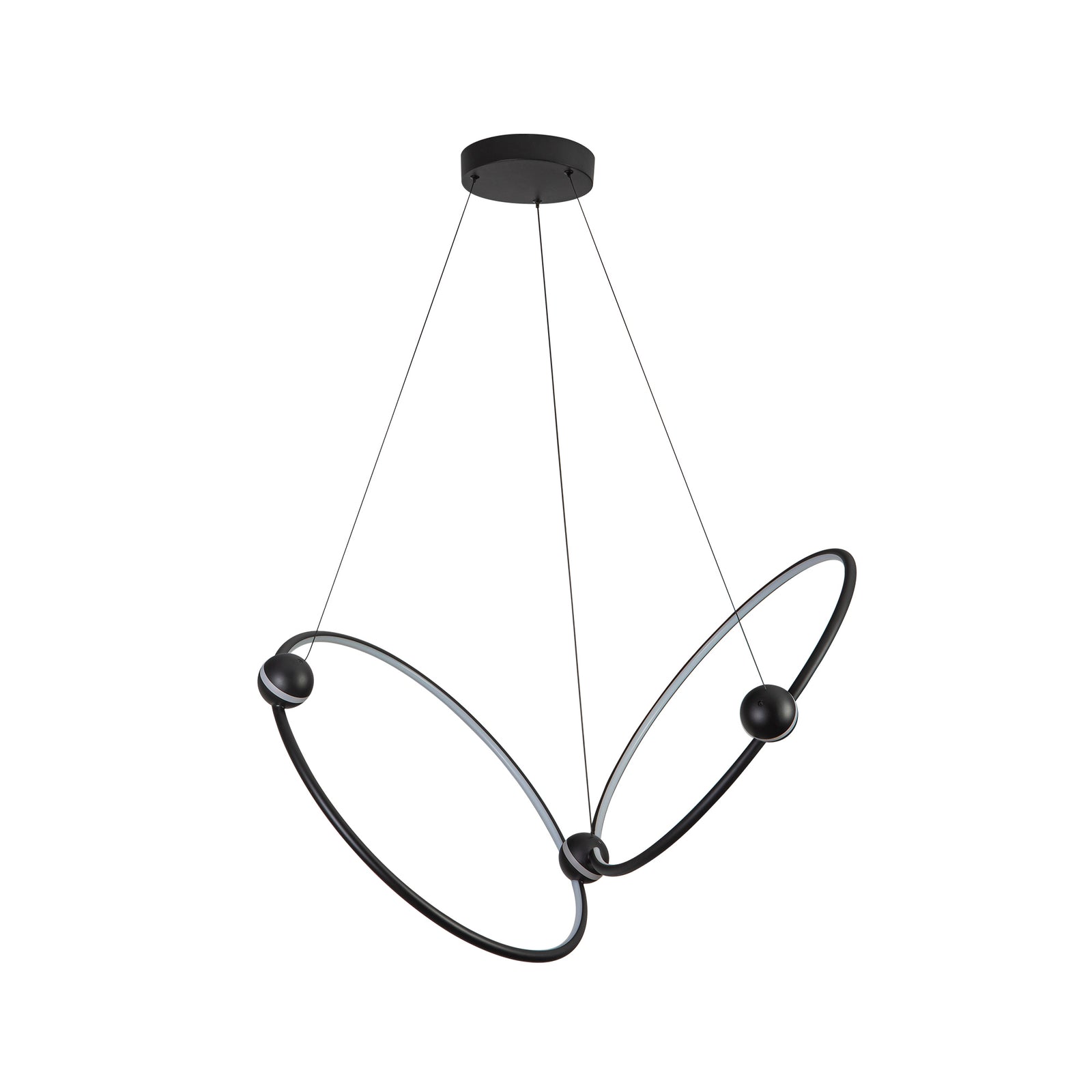 Isho 37-in Black LED Chandelier