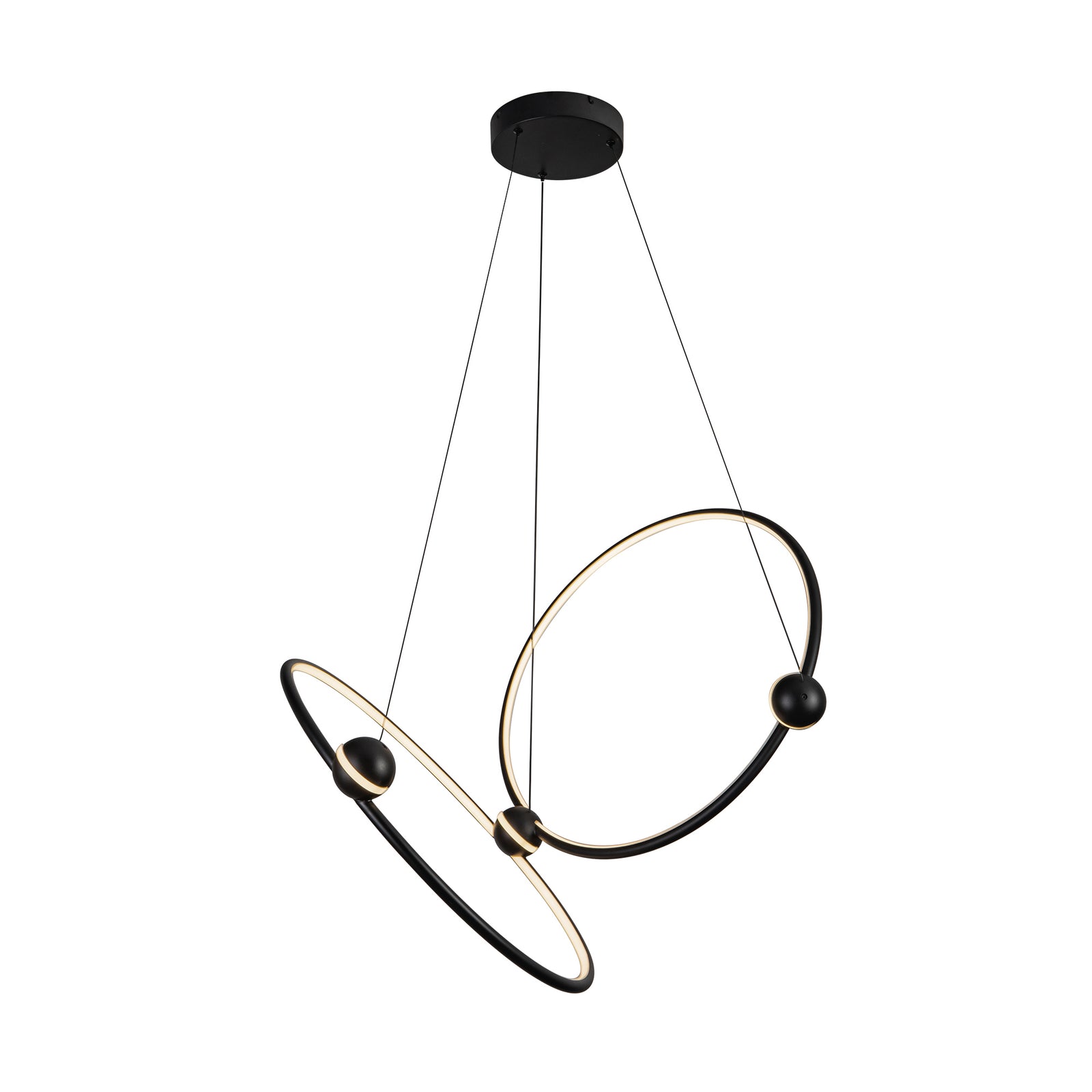 Isho 37-in Black LED Chandelier