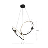 Isho 37-in Black LED Chandelier