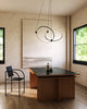 Isho 37-in Black LED Chandelier