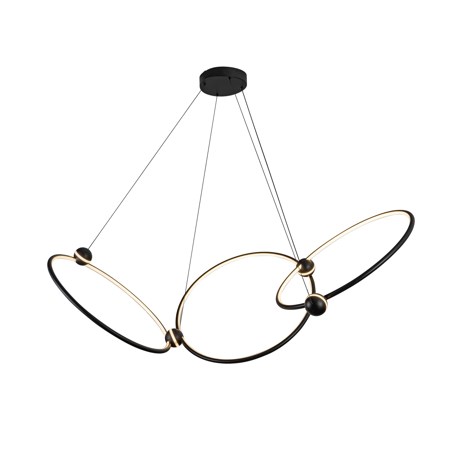 Isho 52-in Black LED Chandelier