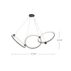 Isho 52-in Black LED Chandelier