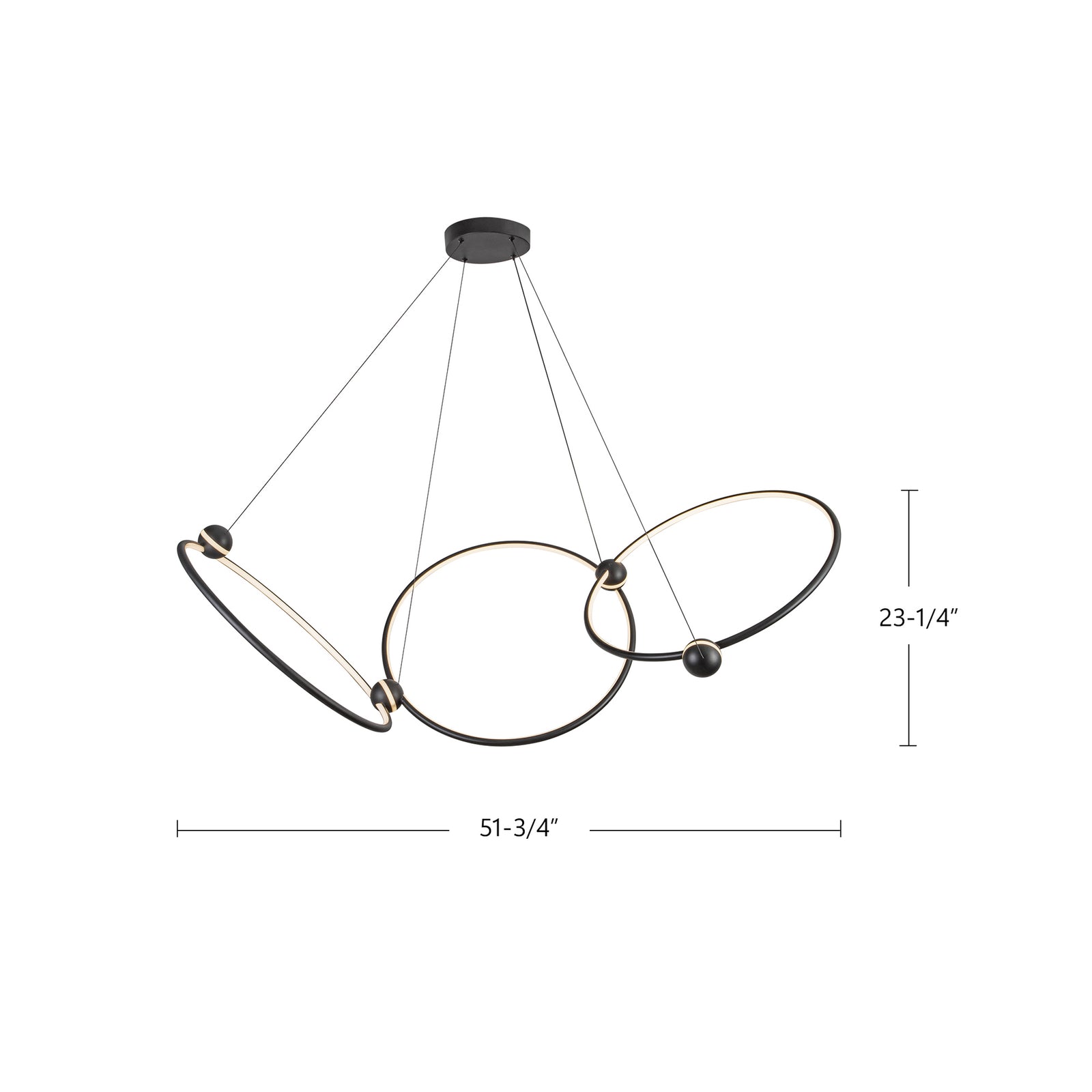 Isho 52-in Black LED Chandelier