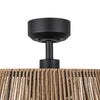 Isla 24-in Matte Black/Braided Rope FAN + LED Ceiling Fan
