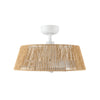 Isla 24-in White/Braided Rope FAN + LED Ceiling Fan