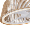 Isla 24-in White/Braided Rope FAN + LED Ceiling Fan