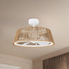 Isla 24-in White/Braided Rope FAN + LED Ceiling Fan