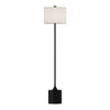 Issa 61-in Matte Black/Ivory Linen 1 Light Floor Lamp
